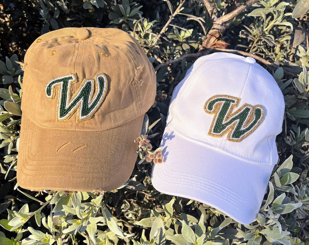 School Spirit Beaded Baseball Hats
