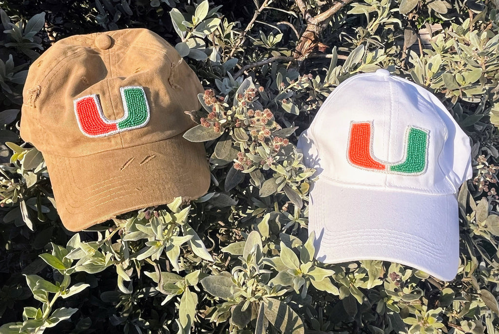 School Spirit Beaded Baseball Hats