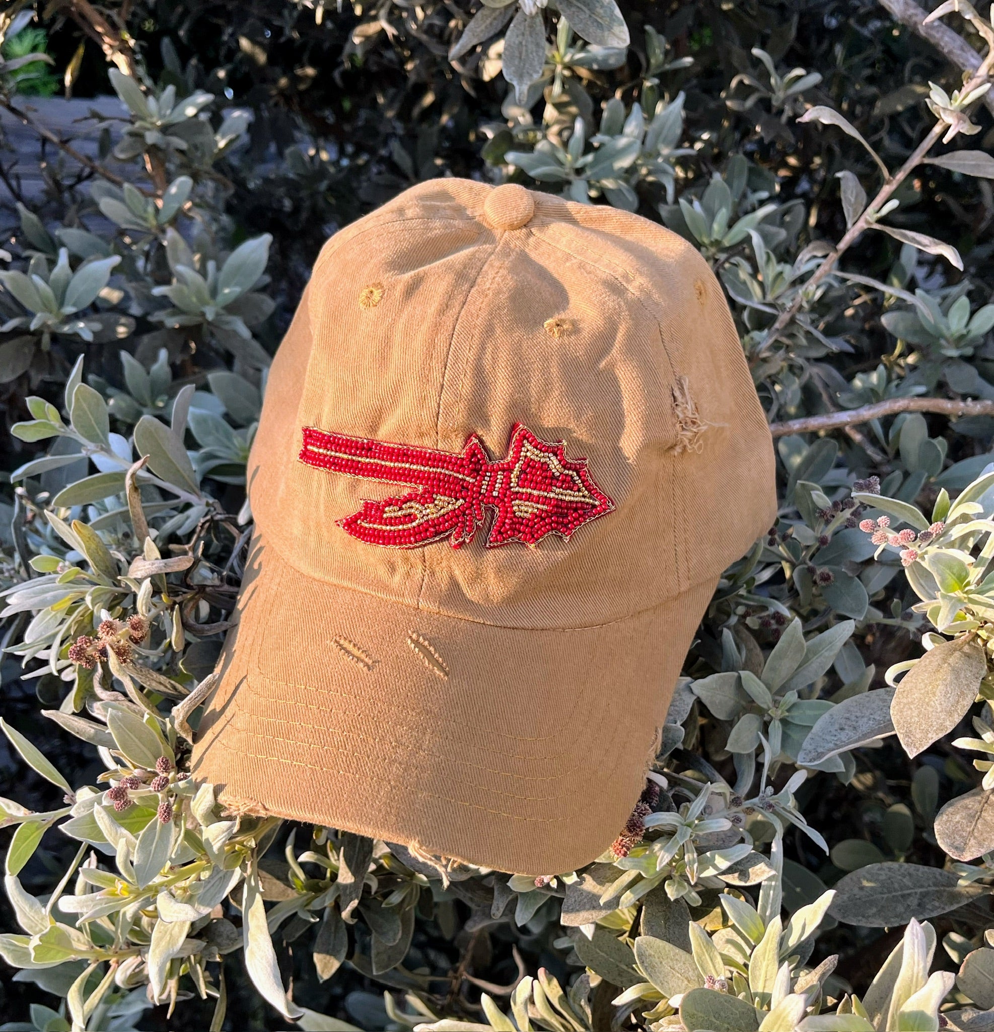School Spirit Beaded Baseball Hats