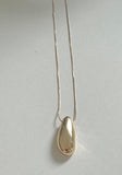 Long Gold Teardrop Necklace