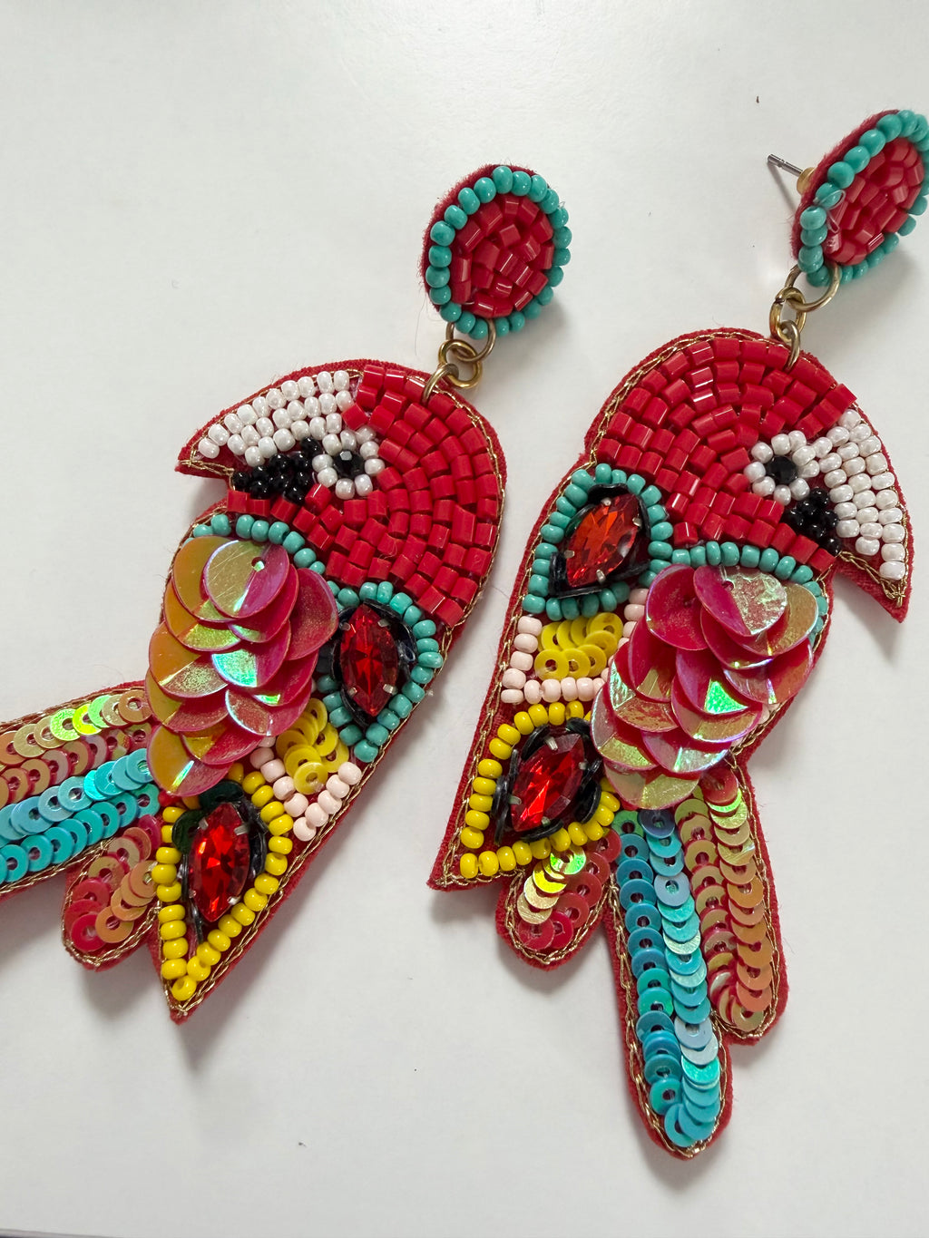 Macaw Beaded Earrings