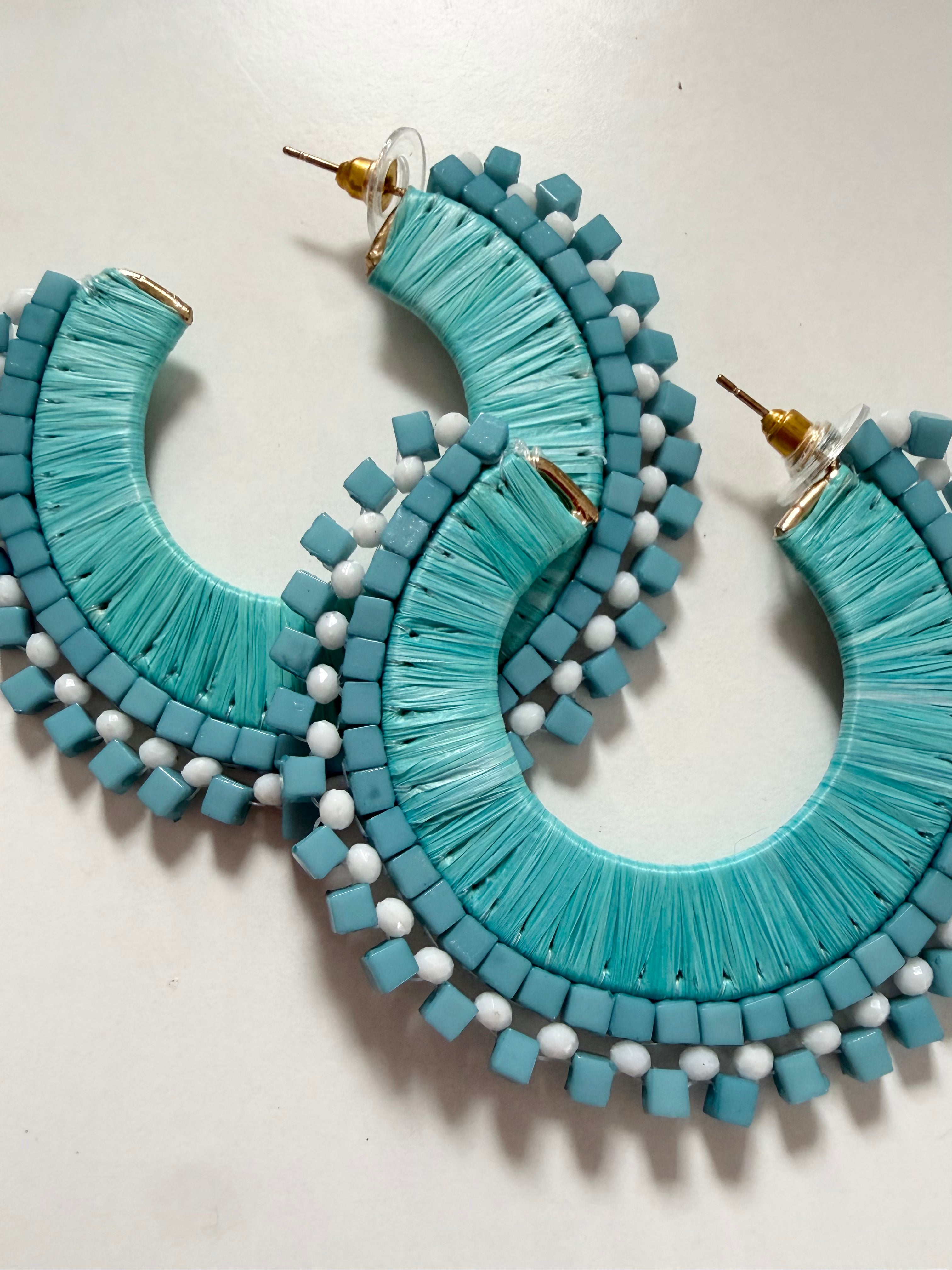 Paper & Beaded Hoops