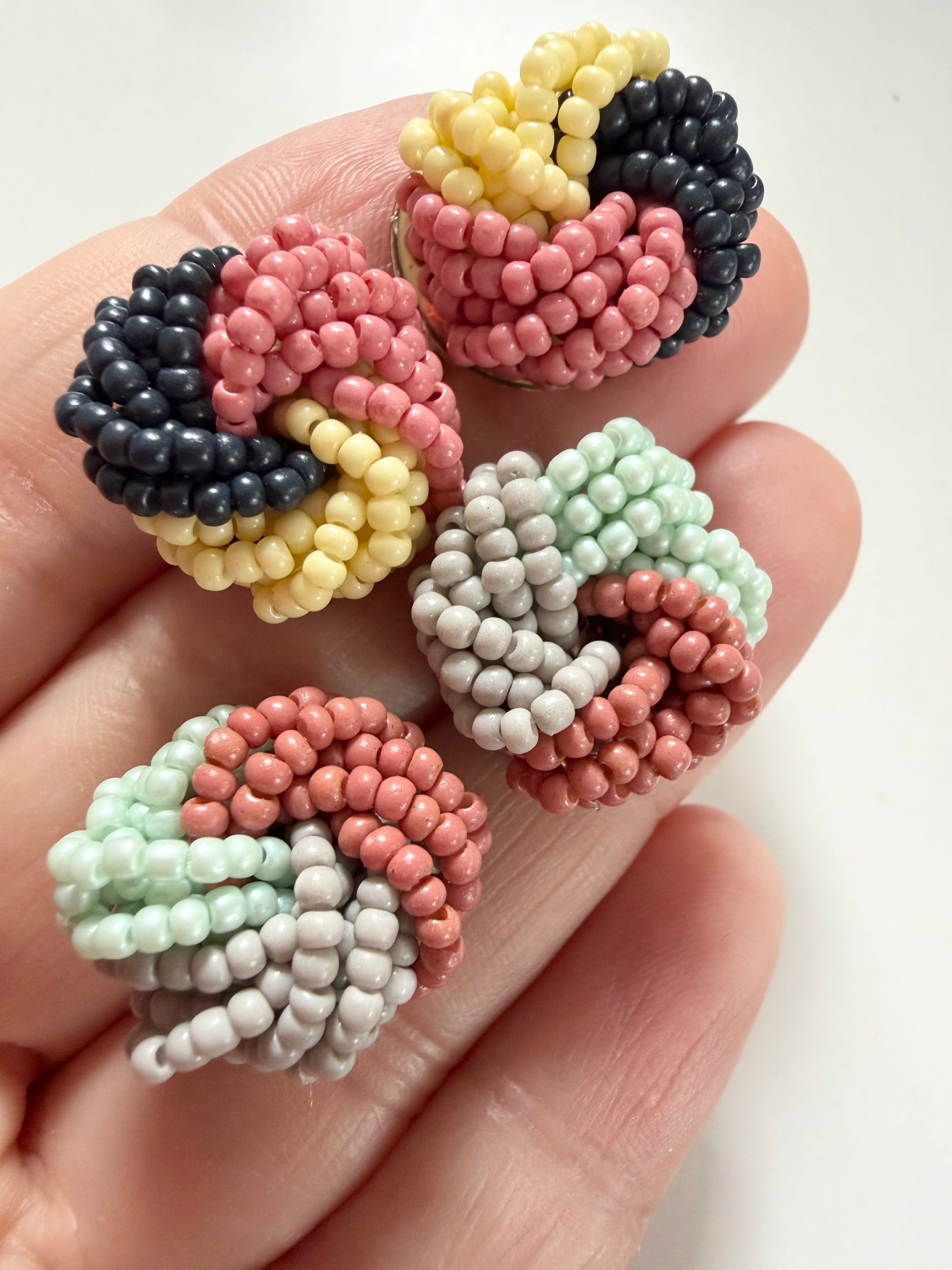 Beaded Button Studs