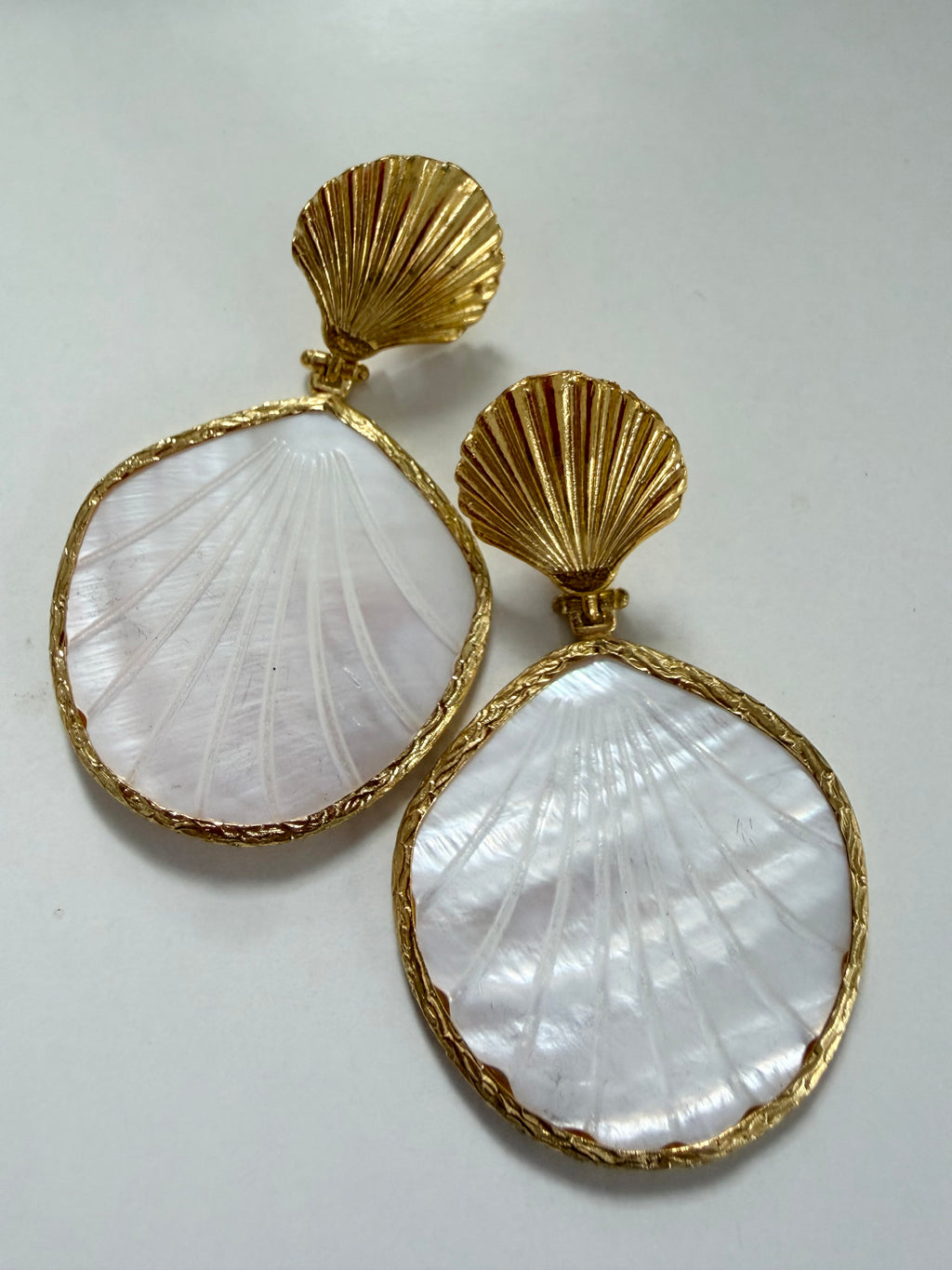 Mother of Pearl Double Shell Drops