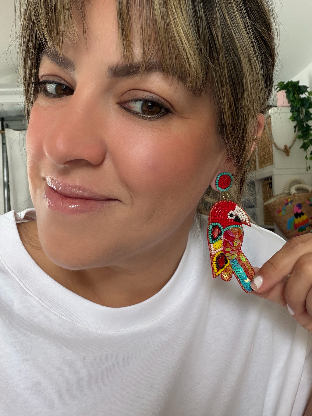 Macaw Beaded Earrings