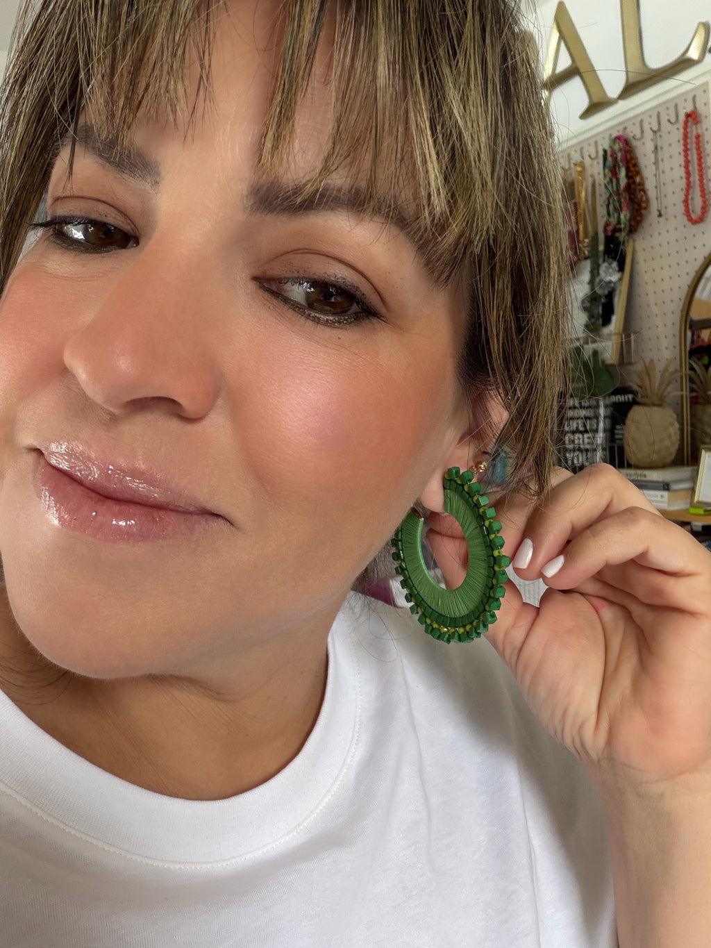 Paper & Beaded Hoops