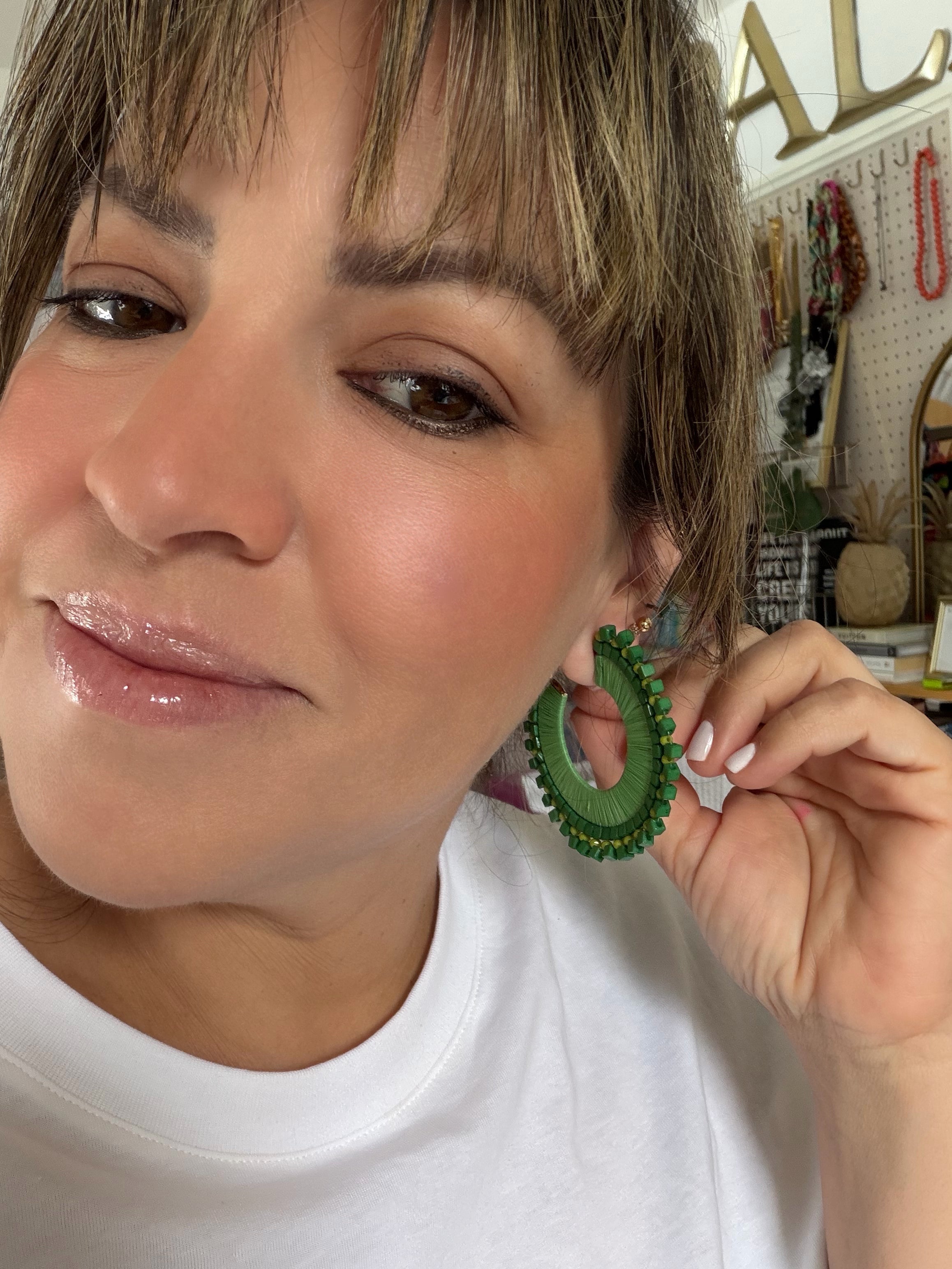 Paper & Beaded Hoops