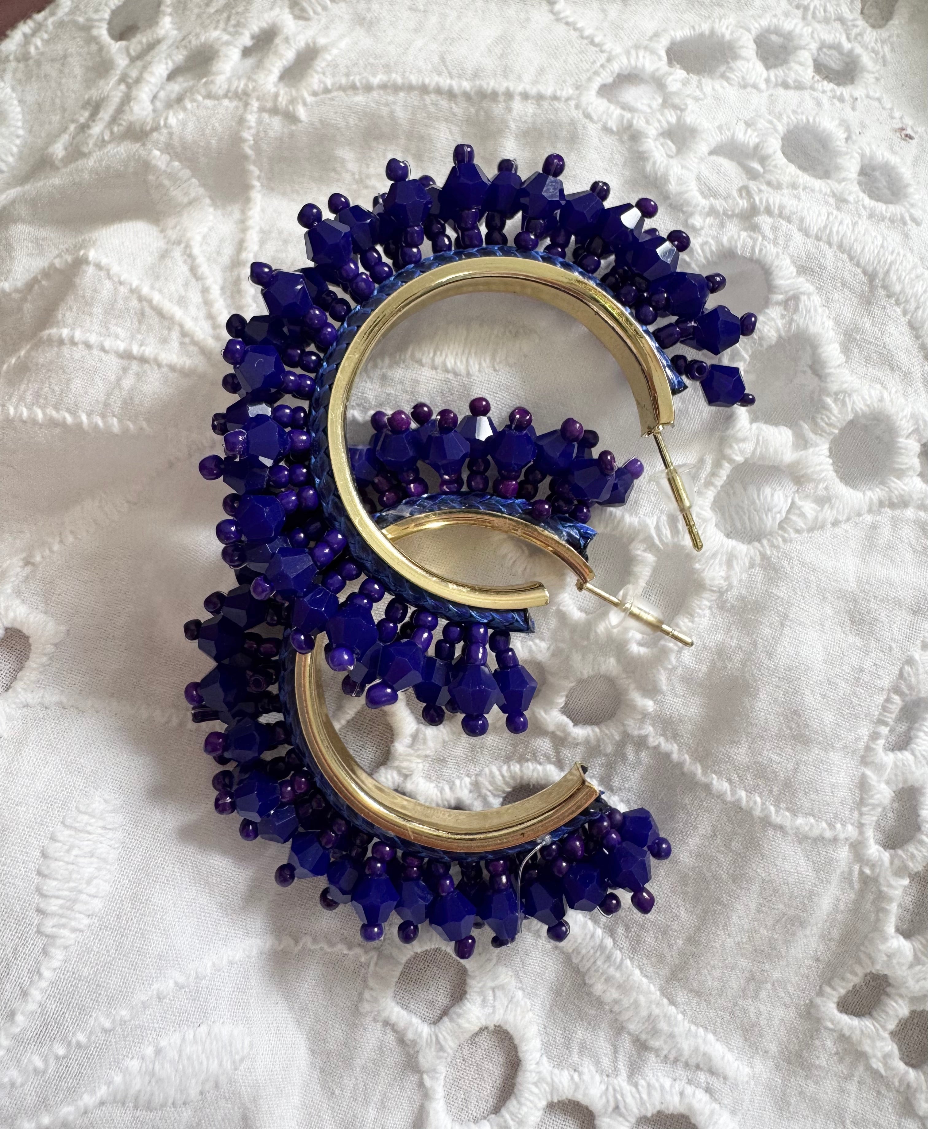 Beaded Hoops - Spring Edition
