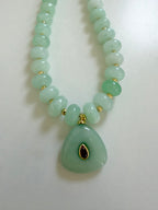 Natural Stone Mint Evil Eye (Mint Jade)