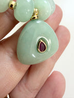 Natural Stone Mint Evil Eye (Mint Jade)