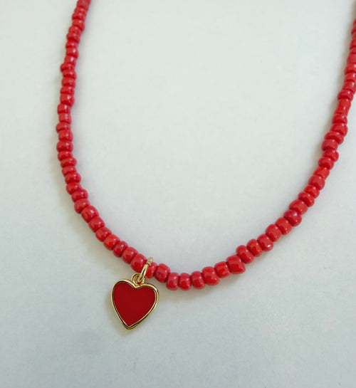 Beaded Heart Necklace