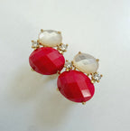 French Clasp Stone Studs