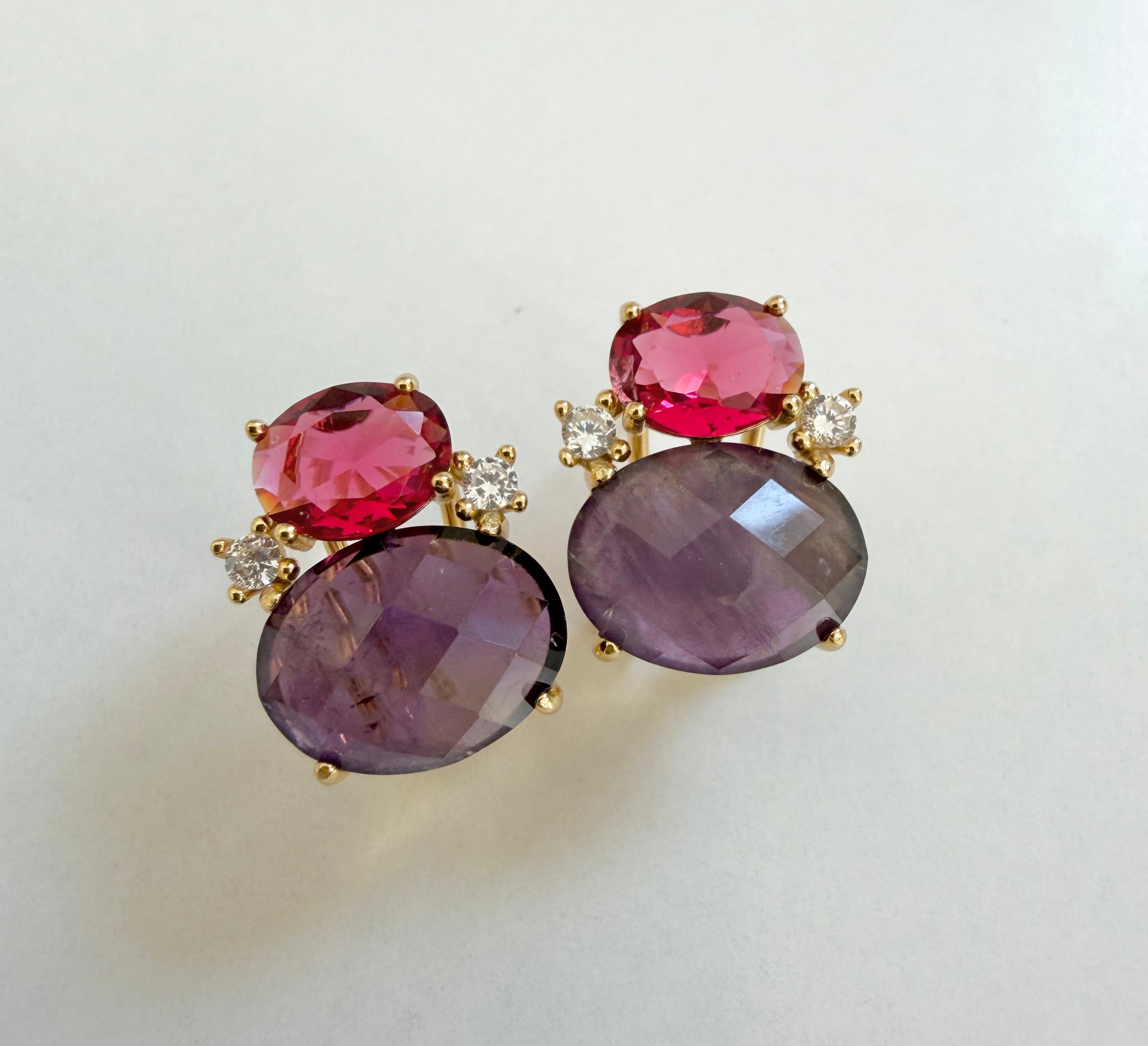 French Clasp Stone Studs