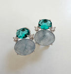 French Clasp Stone Studs