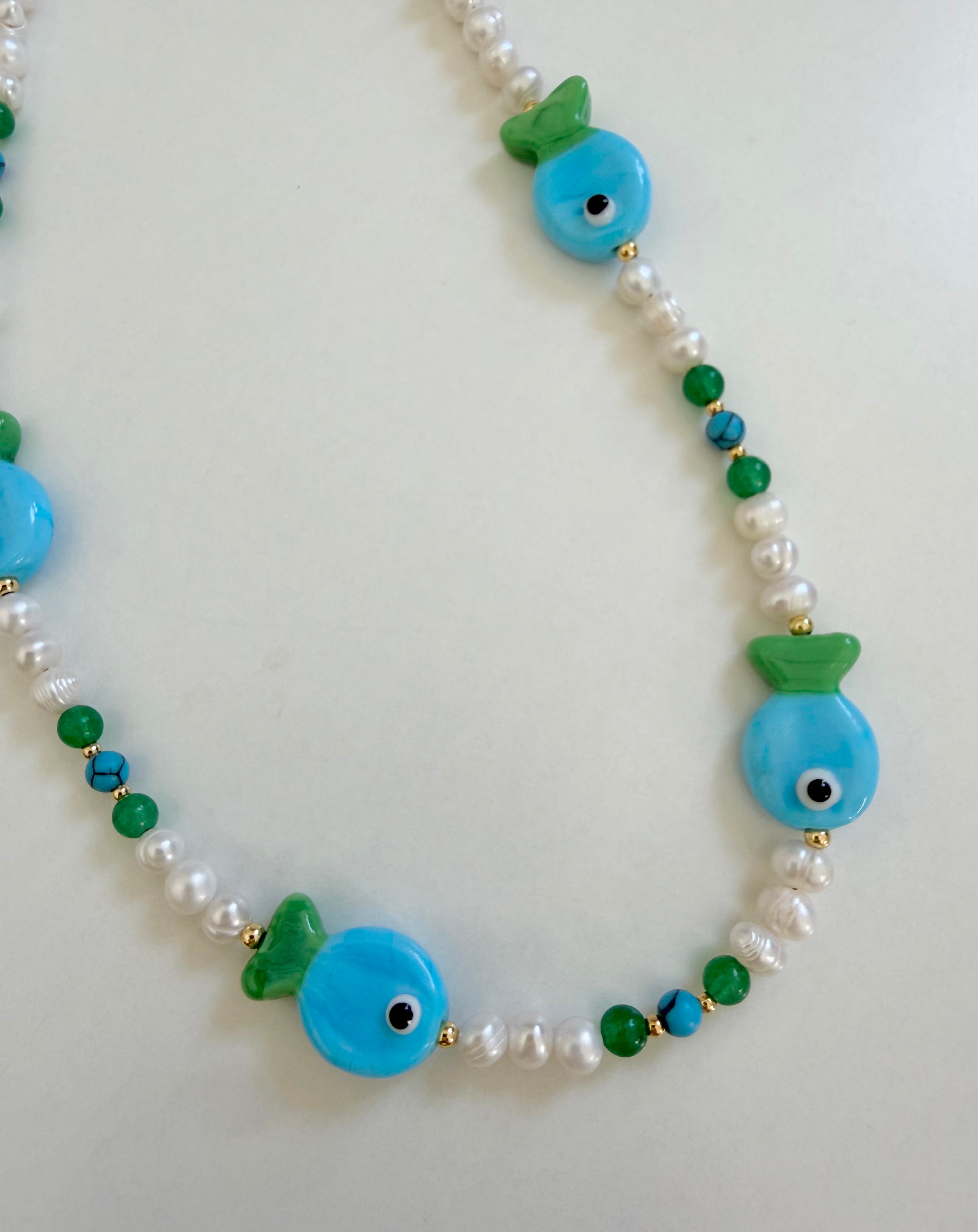 Freshwater Pearl Fish Necklace