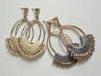 Beaded and Thread Teardrops