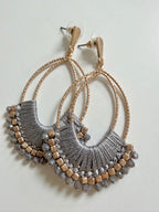 Beaded and Thread Teardrops