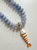 Natural Stone and Removable Orange Fish
