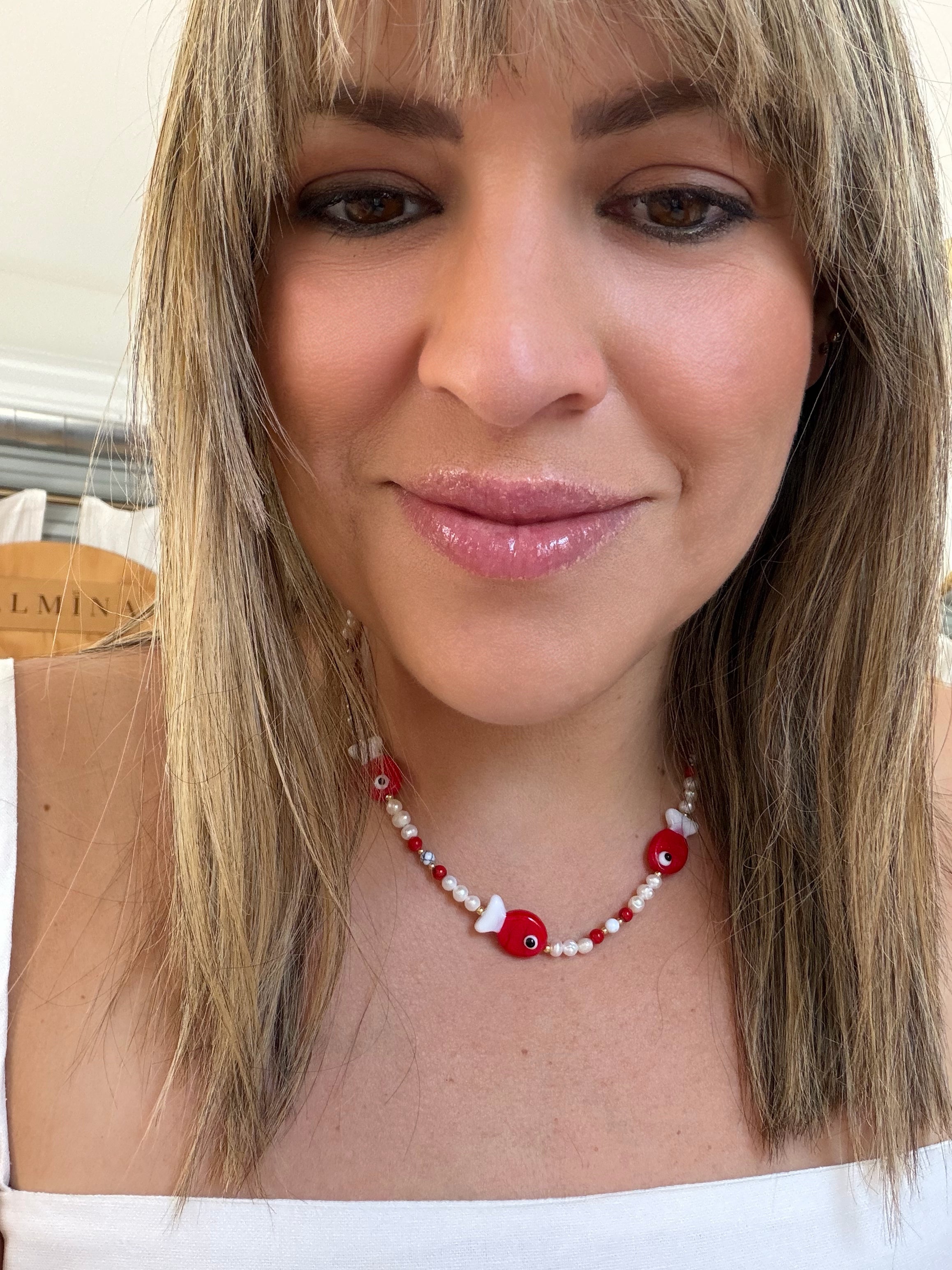 Freshwater Pearl Fish Necklace