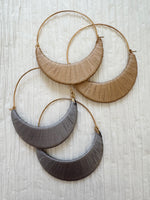 Thread Wrap Moon Style Hoops