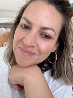 Neutral Beaded Hoops