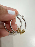 Mixed Metal Ring Hoops