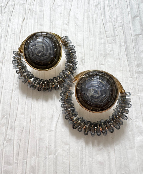 Beaded Grey Rounds