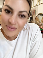 Faux Pearl Hoops