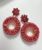Cranberry Beaded Rounds