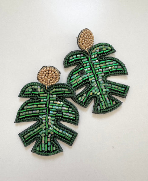 Beaded Green Monsterras