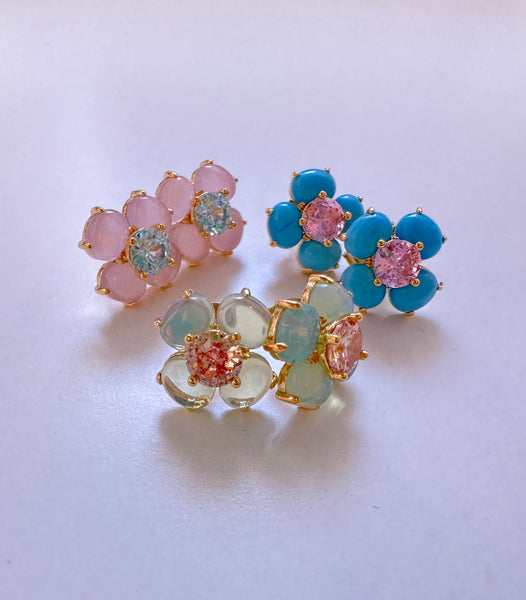 Four Petal Flower Studs