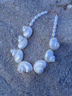 Natural Seashell Statement Necklace