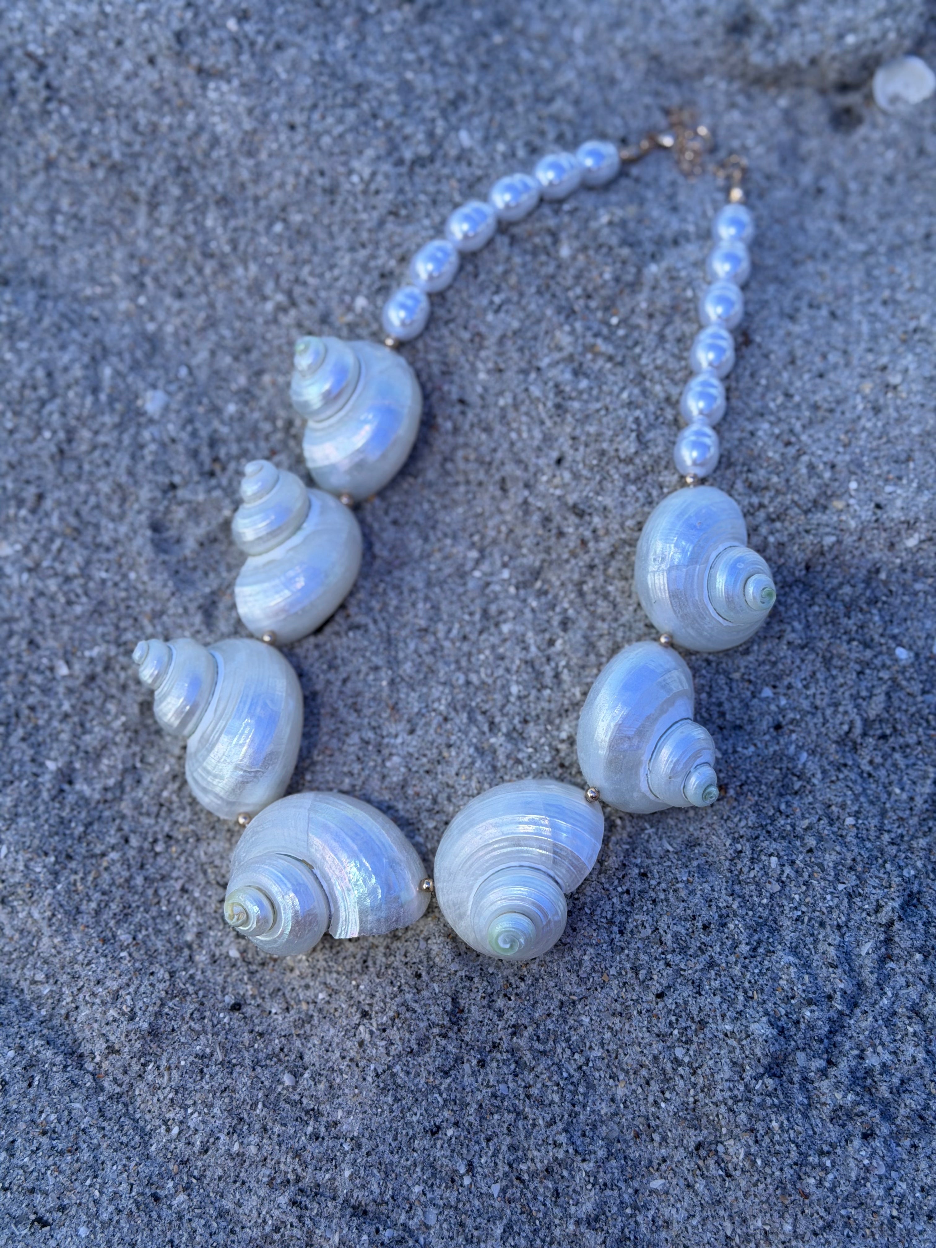 Natural Seashell Statement Necklace