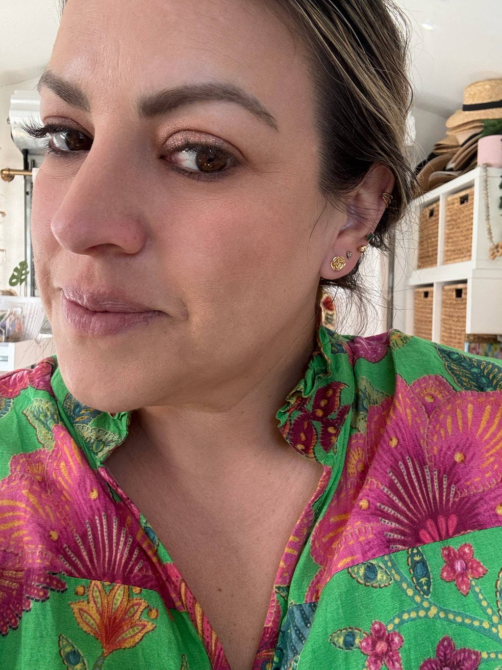 Gold Dipped Rose Studs