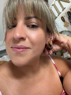 Tortoise Hoops with Gold Details