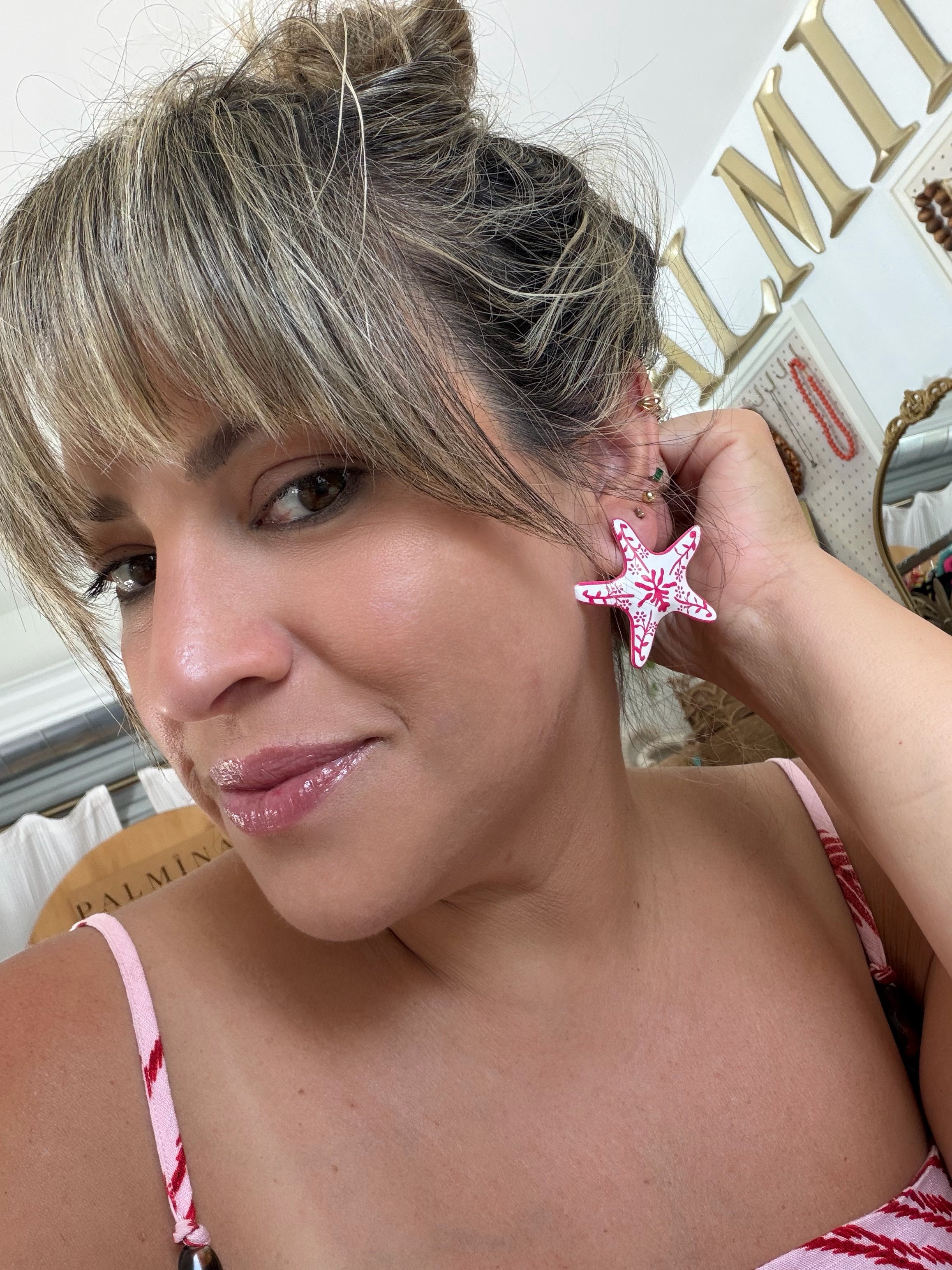 Hand-Painted Metal Starfish