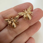 Mini Gold Bee Studs