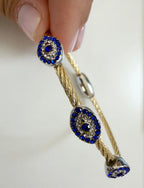Magnetic Closure Triple Evil Eye Bracelet
