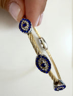 Mixed Metal Evil Eye Magnetic Bracelet