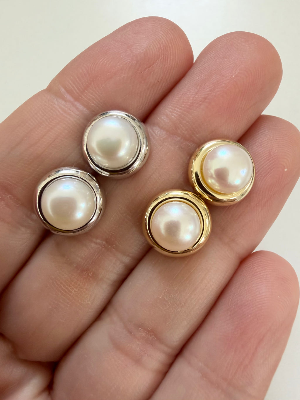 Pearl Studs with Halo