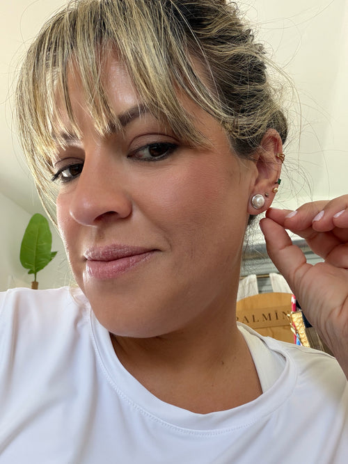 Pearl Studs with Halo