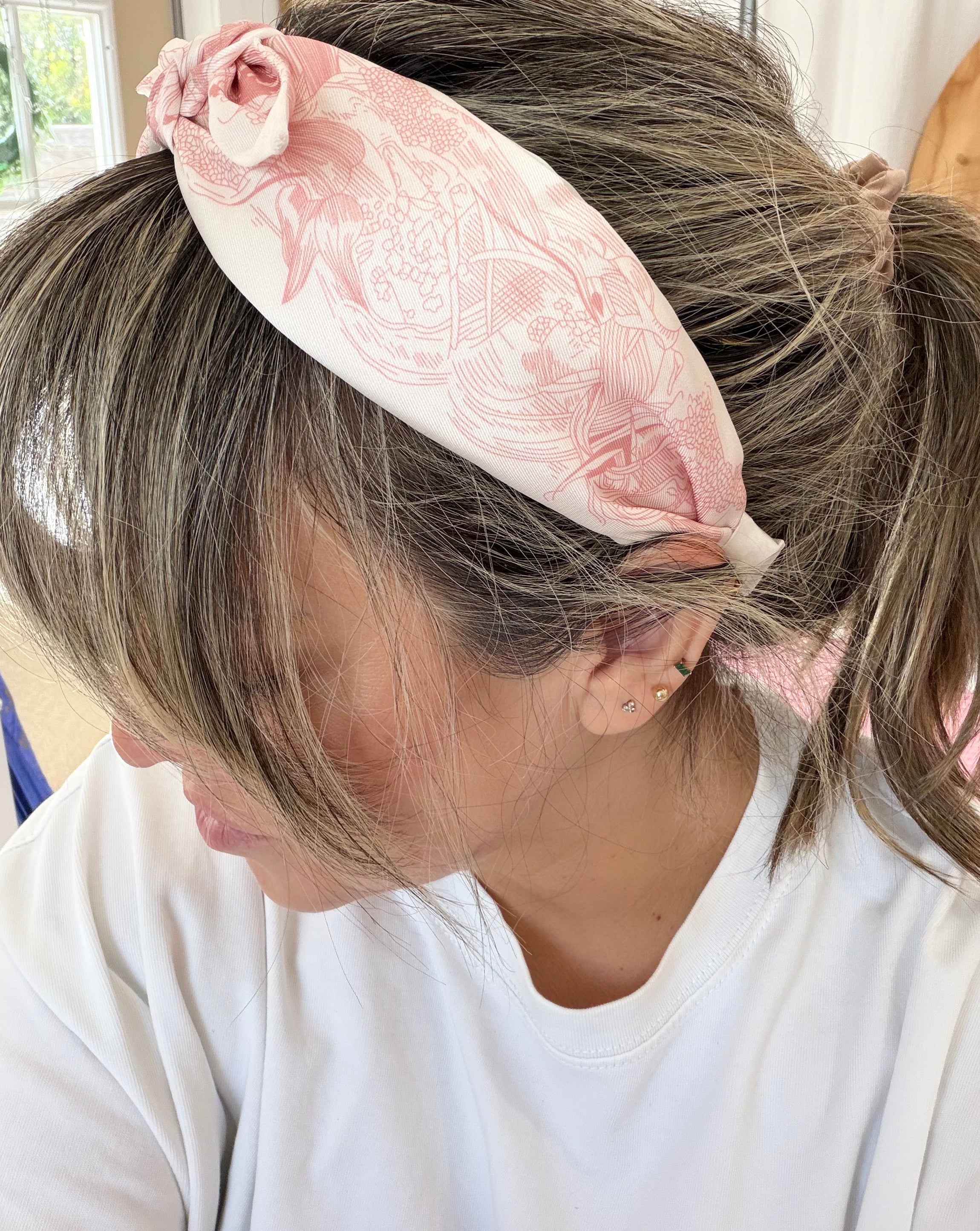 Light Pink and White Headband