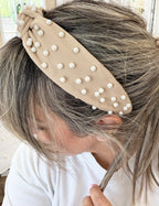 Khaki Pearl Headband