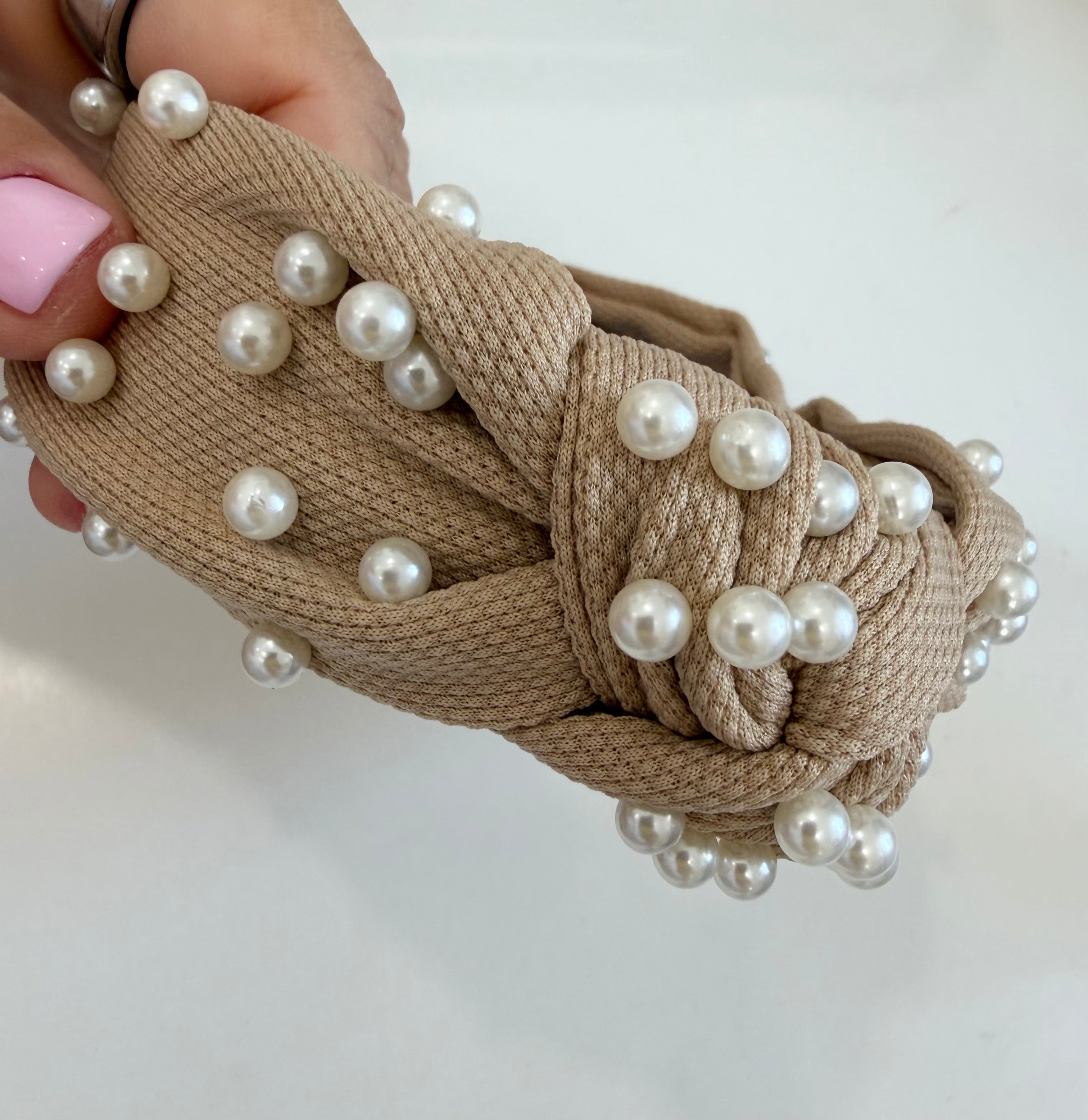 Khaki Pearl Headband