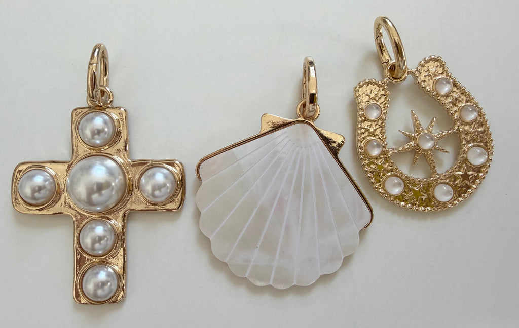Large Pearl Necklace Charms