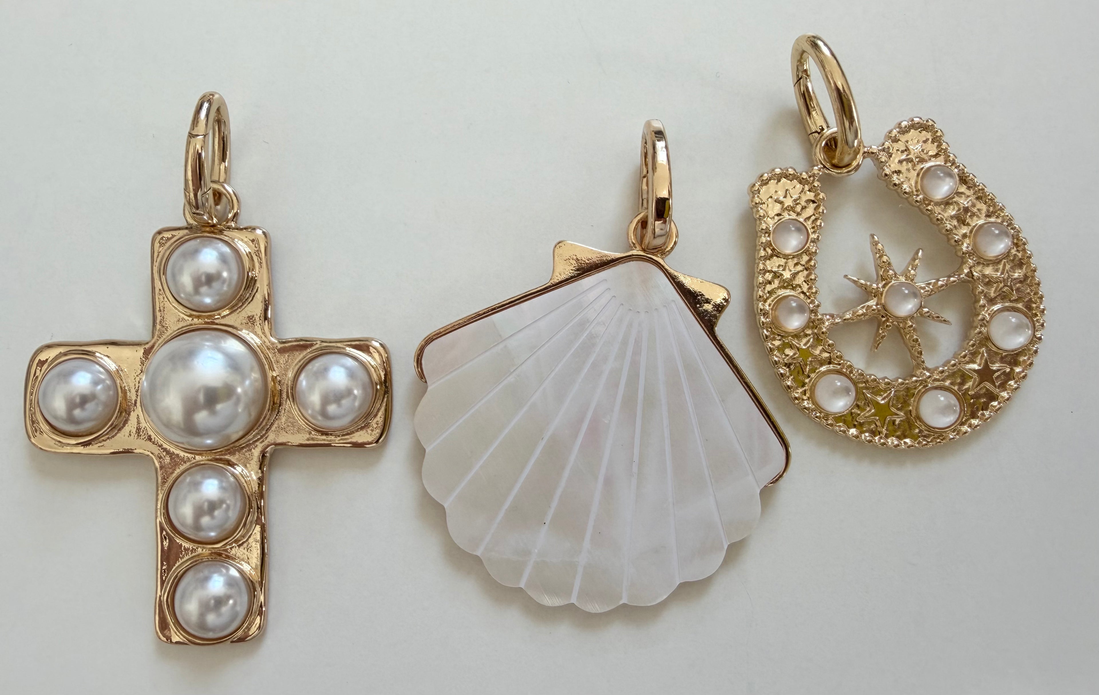 Large Pearl Necklace Charms