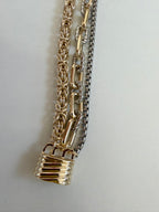 Mixed Metal MultiStrand Magnetic Bracelet