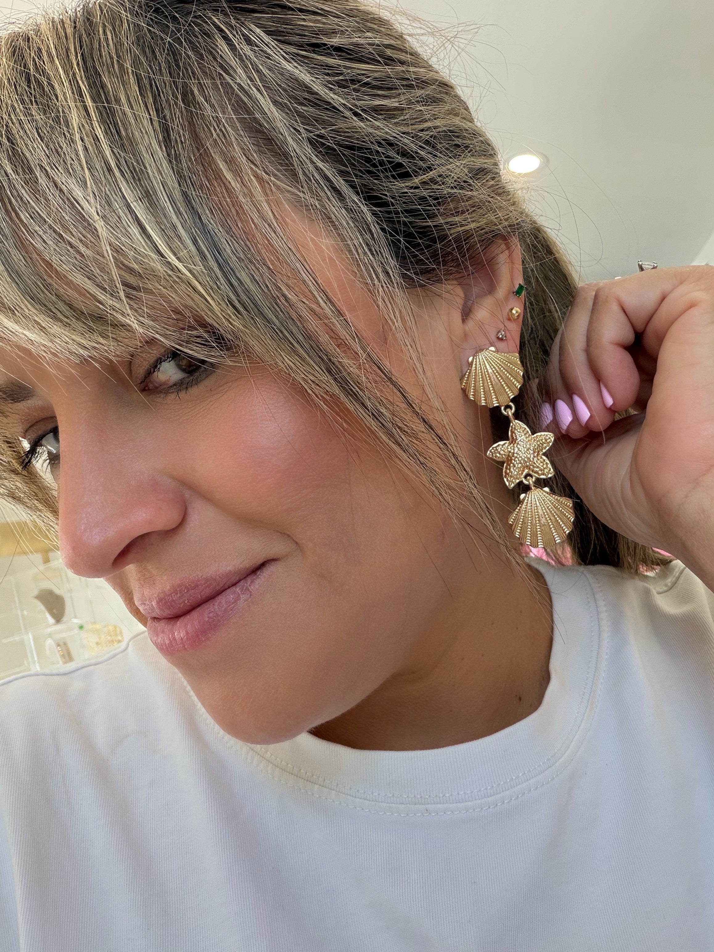 Gold Sealife Earrings