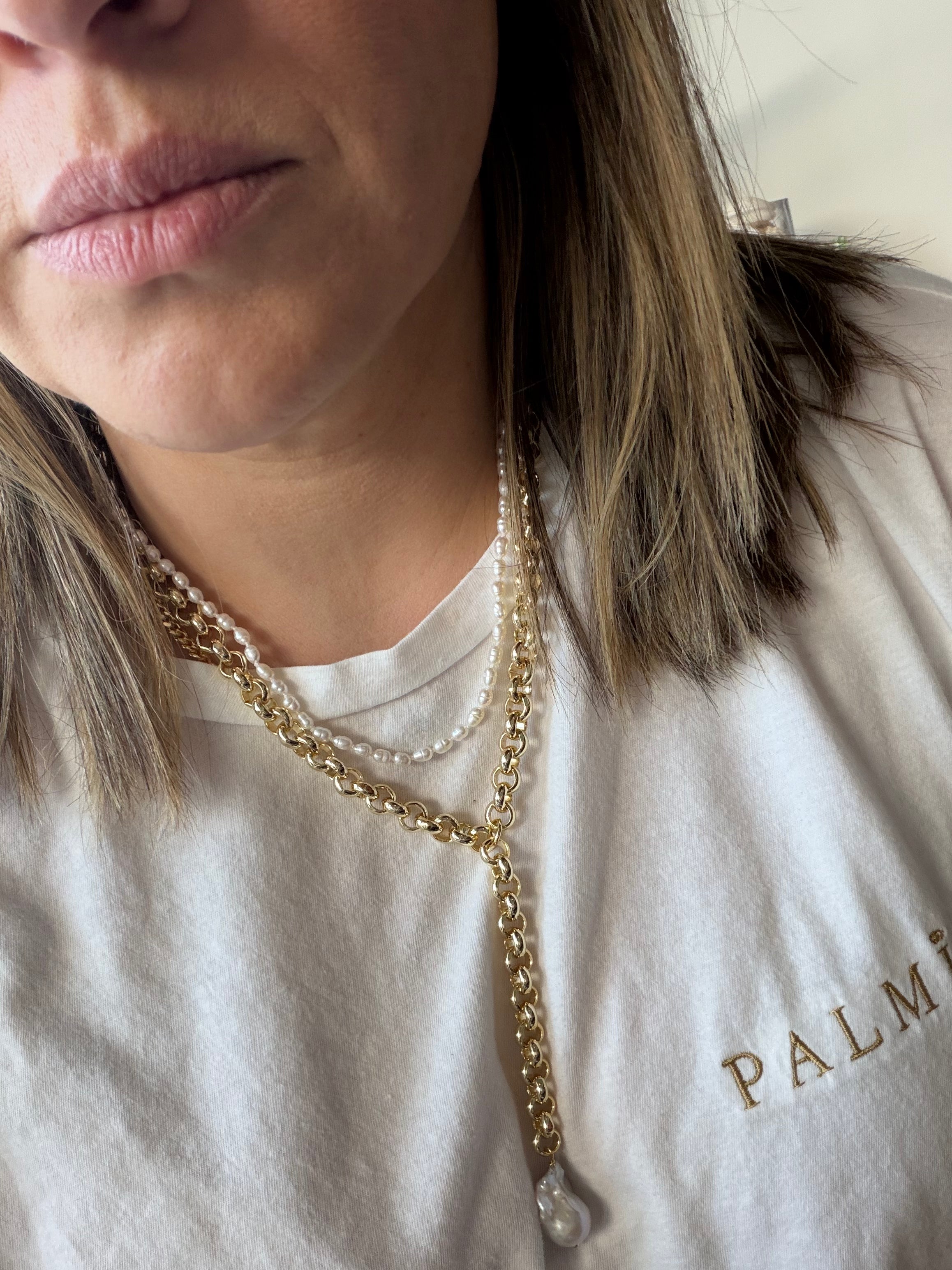 Mini Pearl Necklace (18") 0309