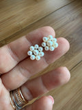 Freshwater Pearl Cluster Flower Studs 0309